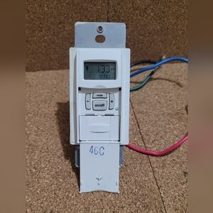 Intermatic 7 Day Programmable In Wall Digital Timer Switch White.